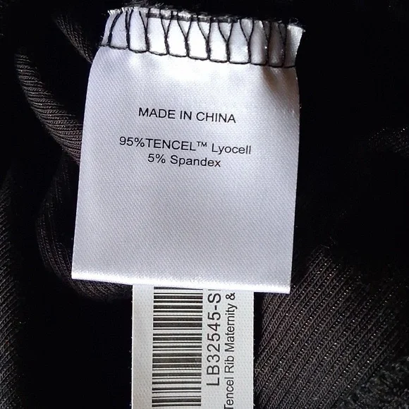 Quince Tencel Rib Maternity & Nursing Jumpsuit Black S - Picture 8 of 9